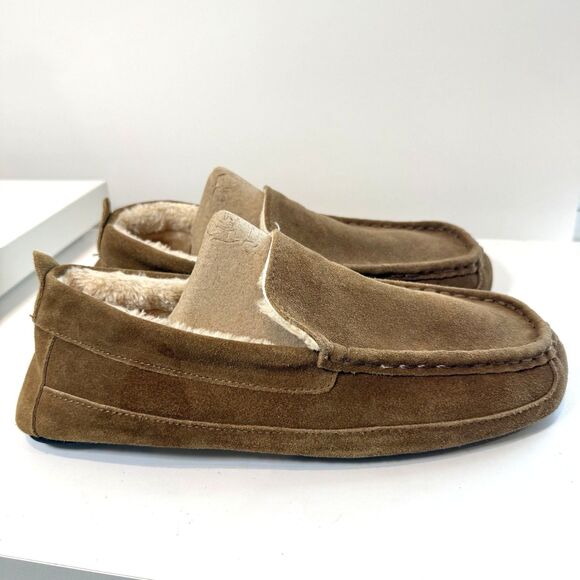Eddie Bauer Loafer Moccasin Slippers  Suede Leather Jesse Tan Sz 13 XXL - Picture 4 of 9